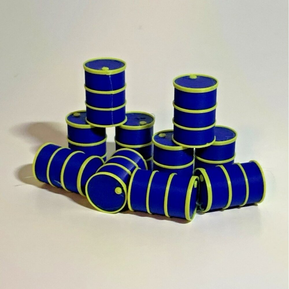 (10) - 55 Gallon Drum Barrels O Scale Lot Walthers Herpa Promotex Wiking 1:48